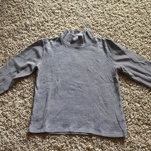 Evan-Picone Turtle Neck - Black/White Stripe M